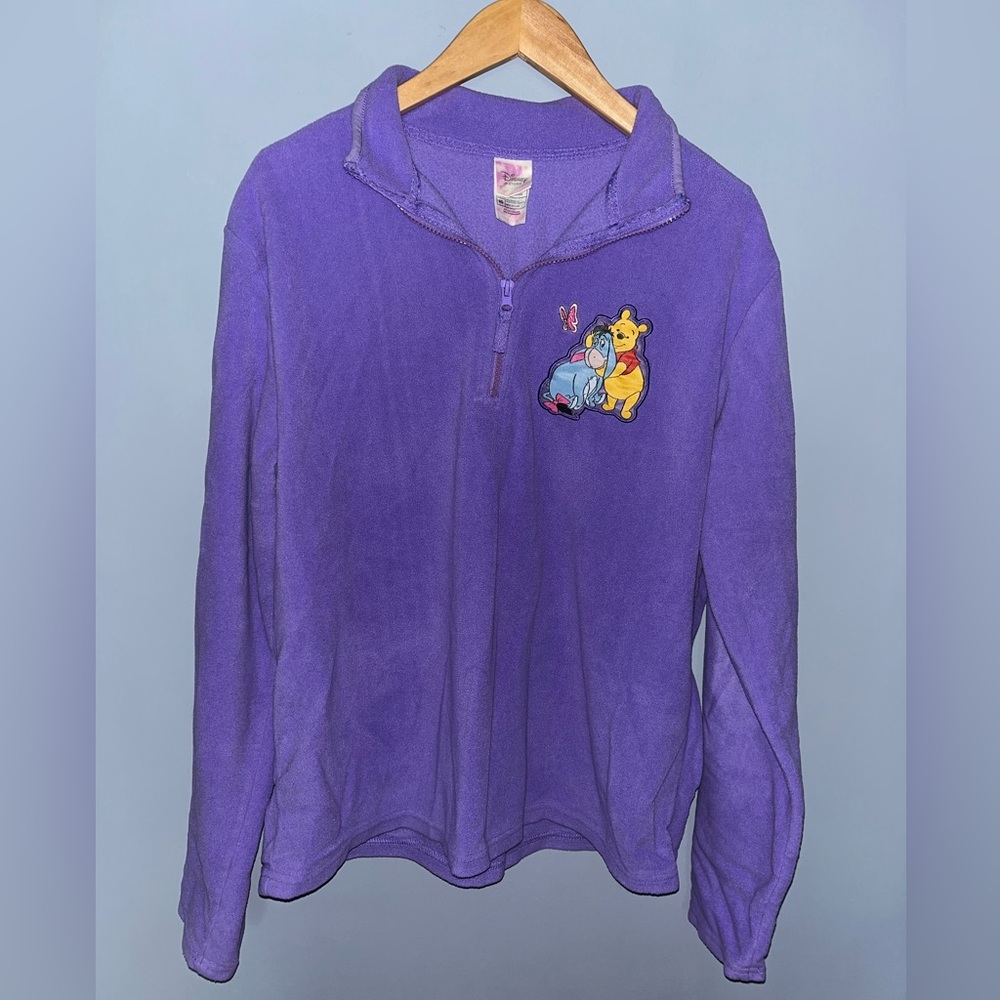 Winnie the Pooh purple fleece 1/4 zip jacket